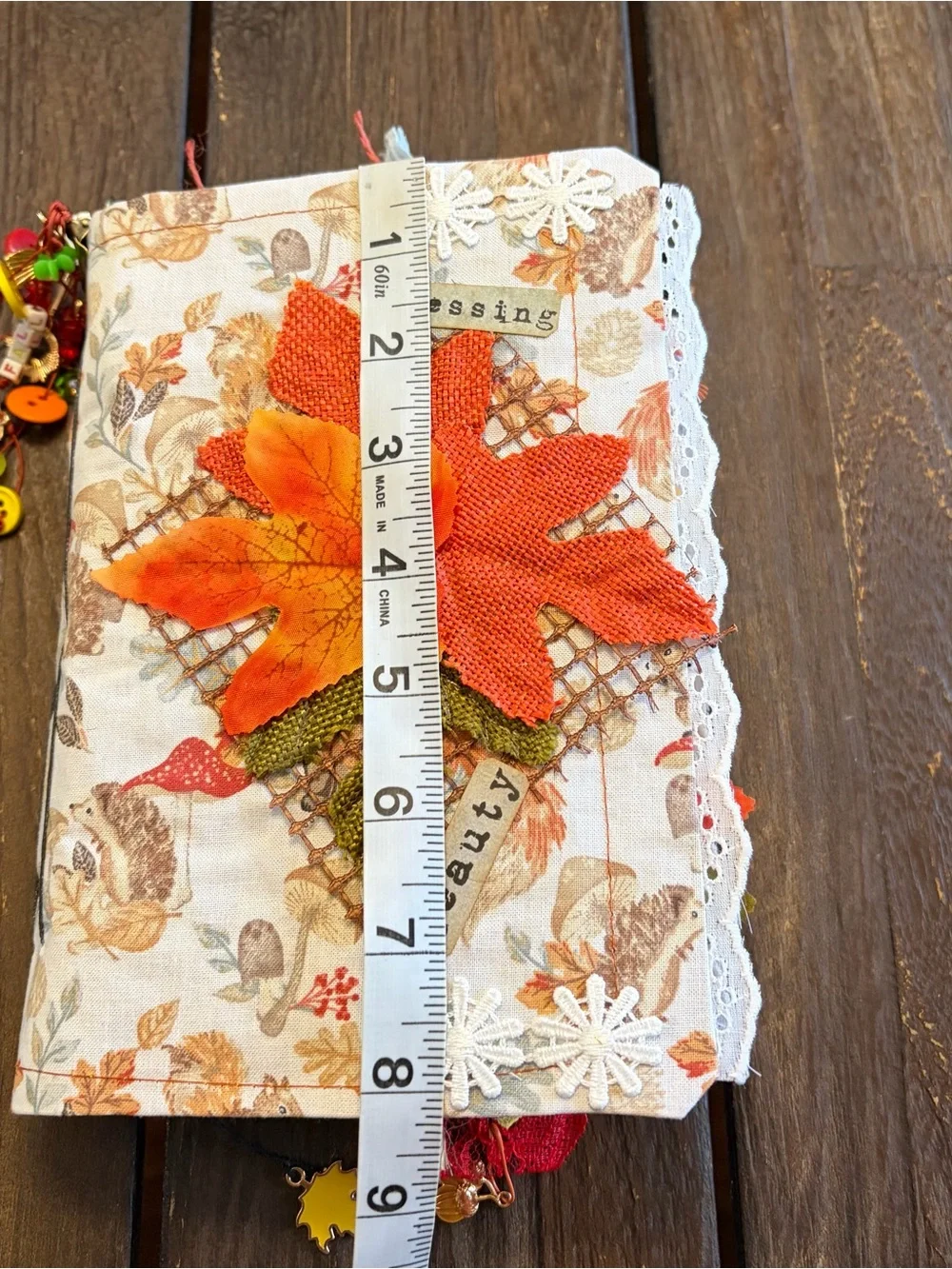 Fall Autumn Junk Journal Thanksgiving Leaves Gratitude Softcover Decorated 3 Sig